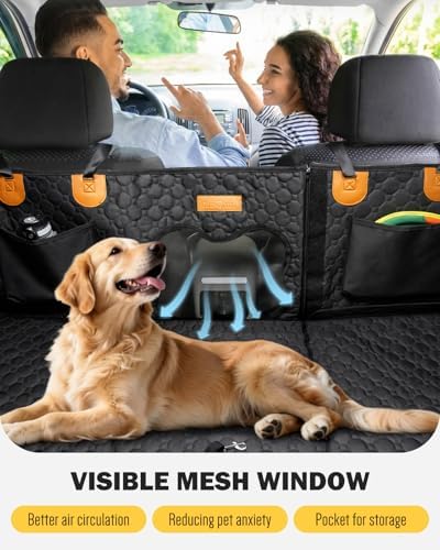 Back Seat Extender for Dogs, Waterproof Dog Car Seat Cover for Back Seat with Hard Bottom, Upgraded Material, Anti Scratch, Easy to Use and Clean, Holds 420lbs - Image 3