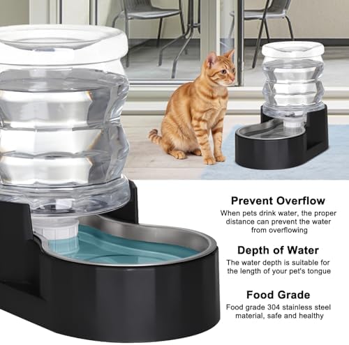 RIZZARI 4L Gravity Cat Water Dispenser:Spill Resistant for Apartments - Image 4