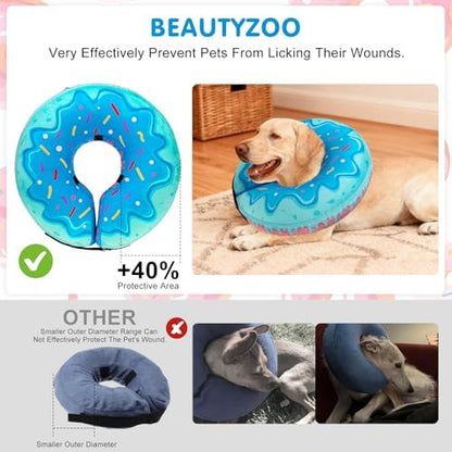 BEAUTYZOO Dog Cone Collar Alternative After Surgery,Pet Neck Donut E‑Collar - Image 4