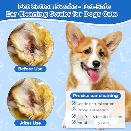 Dog Ear Swabs, 6 Inch Long Cotton Swabs (100 Pcs) - Image 4