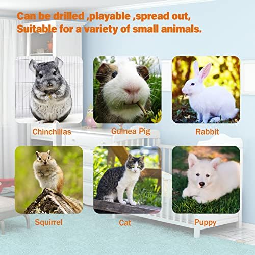 BWOGUE Bunny Tunnel Bed, 2-in-1 Collapsible Rabbit Tunnel Hideout with Mat - Image 6