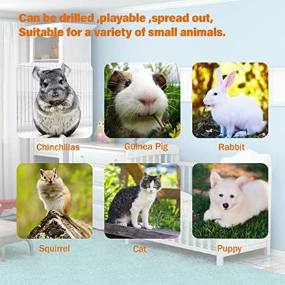 BWOGUE Bunny Tunnel Bed, 2-in-1 Collapsible Rabbit Tunnel Hideout with Mat - Image 6