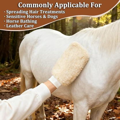 Horse Grooming Brushes & Mitts, Soft Fleece Grooming Glove & Wash Mitt - Image 5