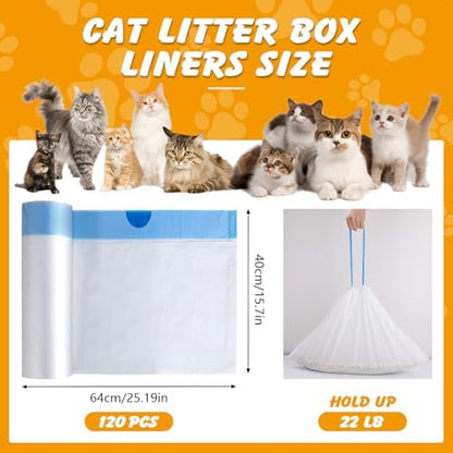 120 Cat Litter Bags Compatible with Litter Robot 3/4/5 - Image 3