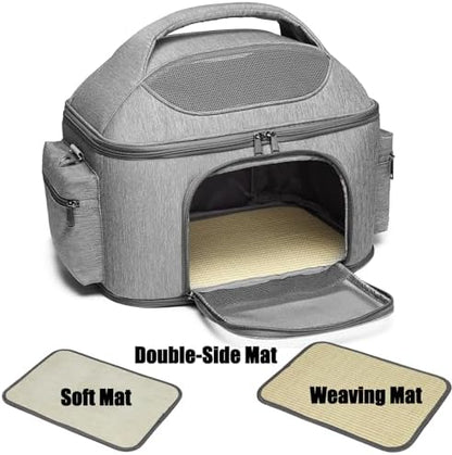 Large Fat Cat Carrier Fit up to 20 Pounds, Small Puppy Pet Travel Carrier, Car Seat Secure and Collapsible Soft Side Carrier Airline Approved Under Seat - Image 5