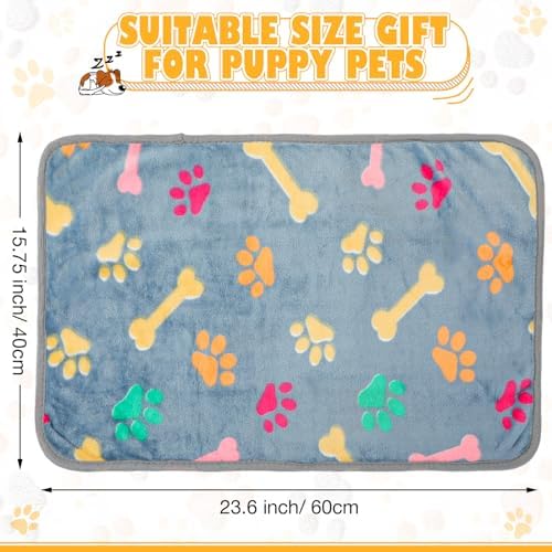 Chumia 18 Pcs Fleece Puppy Blanket for Dog Cat, 23 X 16 Inch, Cute - Image 2