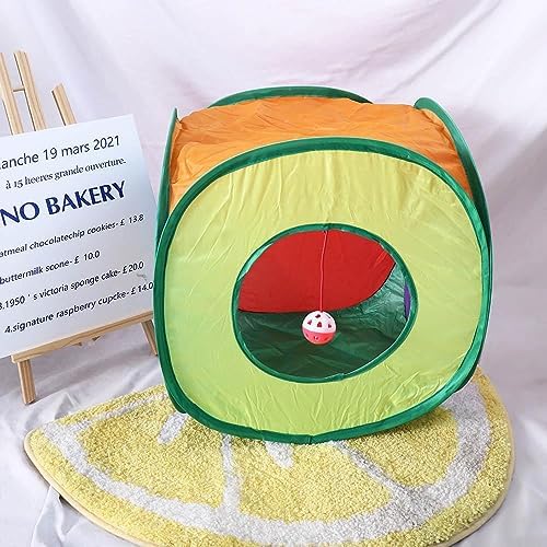 Cat Tunnel with Bell Ball Square Collapsible Cat Cube Toy for Cats Kittens Puppy Toys Pet Accessories - Image 4