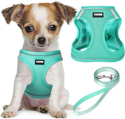 No Pull Dog Puppy Harness and Leash Set Reflective Mesh Vest X-Small by YIMEIS