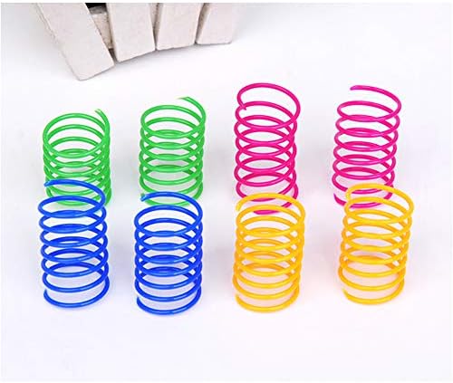 ISMARTEN Cat Spring Toy (60 Pack), Cat Kittens Toys Plastic Coil Spiral Springs for Swatting, Biting, Hunting, and Active Healthy Play (Random Color) - Image 3