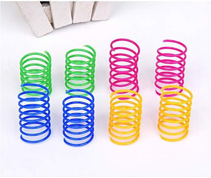 ISMARTEN Cat Spring Toy (60 Pack), Cat Kittens Toys Plastic Coil Spiral Springs for Swatting, Biting, Hunting, and Active Healthy Play (Random Color) - Image 3