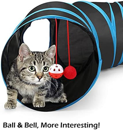 Pawaboo Cat Tunnel, Cat Tunnels for Indoor Cats, S-Shape Foldable Cats Tube - Image 4