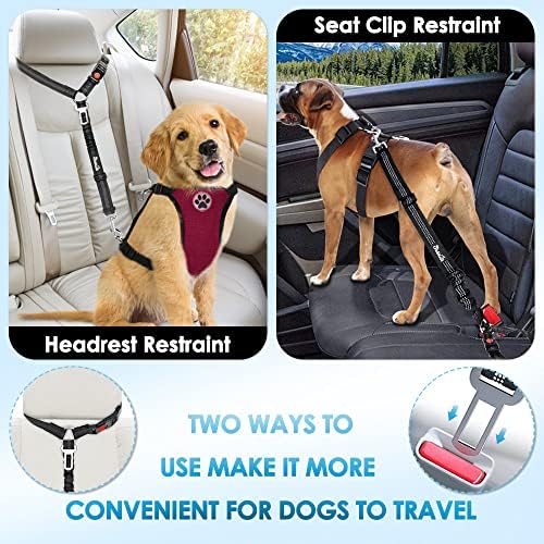 Lukovee Dog Car Seat Belt, 2 Pack, Headrest Restraint - Image 2