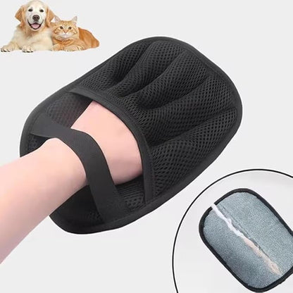 2PCS Pet Hair Removal Gloves – Upgraded Five-Finger Grooming Mitt for Dogs & Cats, Reusable Electrostatic Pet Hair Remover for Furniture, Carpet, Clothes & Car Seats