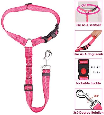 Lukovee Dog Car Seat Belt, 2 Pack, Headrest Restraint - Image 3