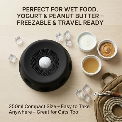 Slow Feeder Dog Lick Bowl, Rolling Ball & Silicone Suction Cup, Small Dogs - Image 6