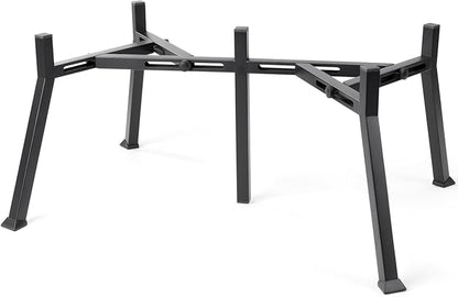 LOOBANI Double Dog Bowl Stand: 2-in-1 Elevated Food Water Bowl, Adjustable Width Fits Bowls 5.9"-8.7" (Stand Only), Anti-Slip Raised Bowl for Medium Adult, Senior, Arthritis Dogs, Black, Large