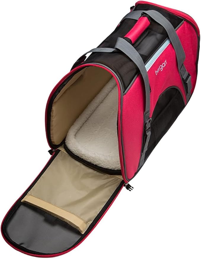 Coastal Pet Bergan Comfort Carrier - Breathable Travel Carrier for Dogs & Cats - Heather Berry, 19" x 10" x 13"