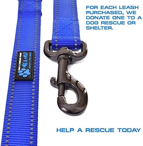 Max and Neo Double Handle Traffic Leash - Reflective, 6 FT (RED, Donates to Dog Rescue) - Image 3