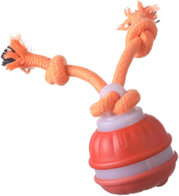 Auto Bouncing Pet Toy with Noise Maker ABS Indoor Outdoor Use for Puppy Exercise Chew Interactive Pet Ball