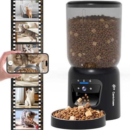 Automatic Cat Feeder with 2K Camera: 5G WiFi Automatic Dog Feeder by Centvicam