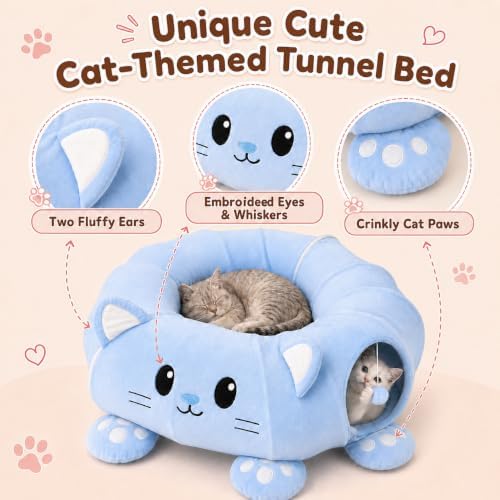 Cat Tunnel Bed with 21 Interactive Toys - Image 5