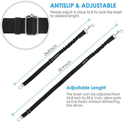 URPOWER Retractable Dog Seat Belt, Adjustable Safety Belt, 2 Pack - Image 5