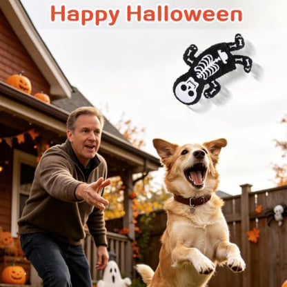 Mihachi Halloween No Stuffing Crinkle Dog Toys,2-in-1 Holds Water Bottles-Cruncher with Puncture Resistant Squeaker, Dog Squeak Toys Plush Dogs Chew Toy for Puppy Small Medium Breed Chewer, Skeleton - Image 6