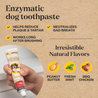 Dr. Oakley Dental Toothbrush Kit for Dogs & Cats -Finger Brush for Small Pets and Soft brushes for Large or Older Natural and Safe Peanut Butter Flavor - - Image 2