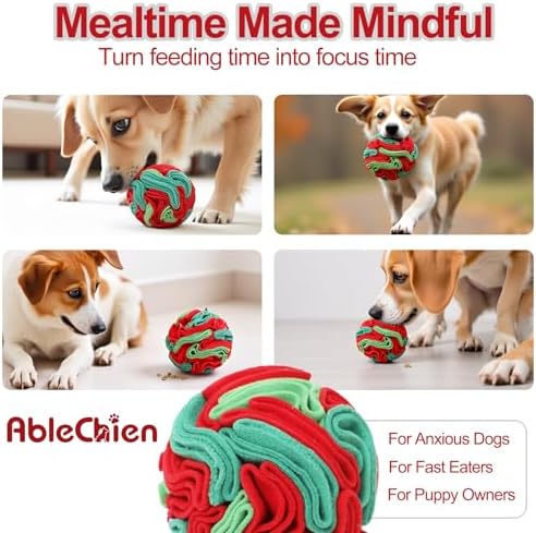Ablechien Snuffle Ball for Dogs - Interactive Dogs Toys to Keep Them Busy, Dog Puzzle Toy, Christmas Dog Toys Gifts for Small, Medium Pet Daily Companionship, Training Reward Gift - Image 6