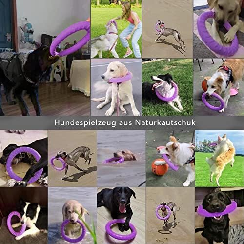 Dog Indestructible Durable Floating Flying Disc Dog Ring Chew Toys for Pool Swimming,Throwing,Catching,Grabbing Pitch Toss Outdoor Playing,Chewers - Image 6