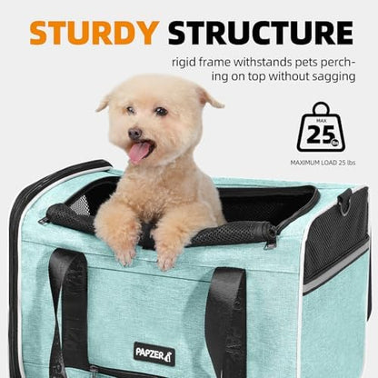 Cat Carrier for Travel, Soft-Sided, Top Loading, Privacy Curtain, to 20 lbs - Image 5