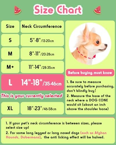 Inflatable Dog Pillow Cone Collar After Surgery, Donut Soft Neck Cone for Husky Border Collie Large Dogs, etc, Recovery E Collar to Stop Licking Watermelon - Image 2