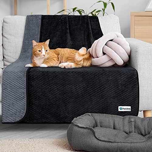 PetAmi Waterproof Dog Blanket, Leakproof Puppy Blanket, 40x60 Black Gray - Image 6