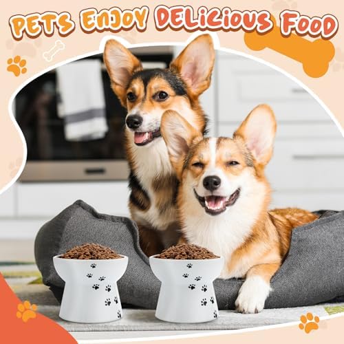 Teenyyou 2 Pack Elevated Dog Bowls for Small Dogs and Cats, 3.7" H x 4.8" W - Image 6