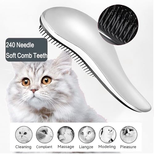 YOFANG 2PCS Slicker Brush for Dogs & Pet Comb,Professional Dog Grooming Brush (Goldendoodles,Poodles,Labradoodles) with Round Pins to Effectively Remove Tangles, Knots and Mats Silvery - Image 4