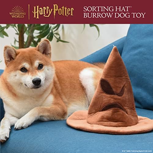 Harry Potter Sorting Hat Plush Burrow Dog Toy with Crinkle, 10 Inch - Image 2