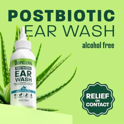 TropiClean Dog Ear Wash, Alcohol Free Ear Cleaning Solution, 4oz - Image 2