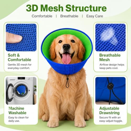 Soft Dog Cone Recovery Collars & Cones After Surgery for Large Dogs - Image 2