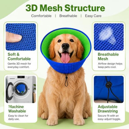 Soft Dog Cone Recovery Collars & Cones After Surgery for Large Dogs - Image 2