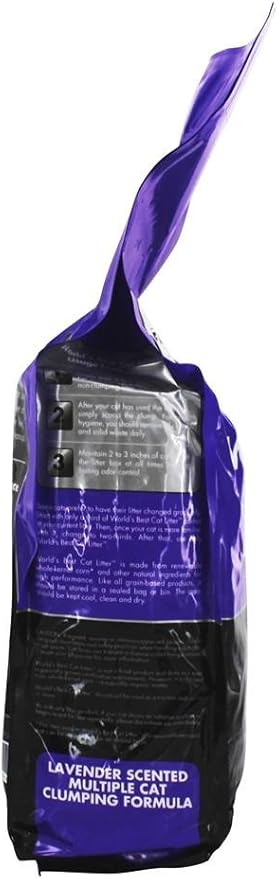 World's Best Cat Litter Cat Lavender Scented Multiple Cat Clumping Formula, 7-Pound Bag