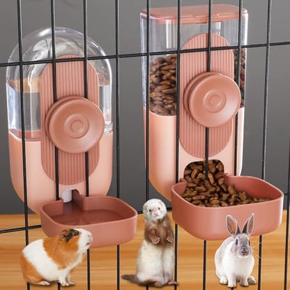 Rabbit Water Dispenser,Bunny Food Bowl,Ferret Feeders Water Bottle for Cage by Kenond