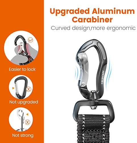 IOKHEIRA Dog Seatbelt, Updated Adjustable Harness Reflective Bungee Dog Car Seat Belt with Aviation Aluminum Alloy Rotatable Carabiner, Hook & Buckle - Image 3