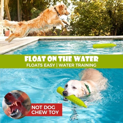 BINGPET Dog Float Bumper Toy,10.8" Lightweight Bumper for Water Fetch Outdoor,Floating Dog Water Toys for Medium Large Dogs,Fetch Rope Pet Toy Dock Diving Retrieving Dummy for Pool/Beach/Lake - Image 2