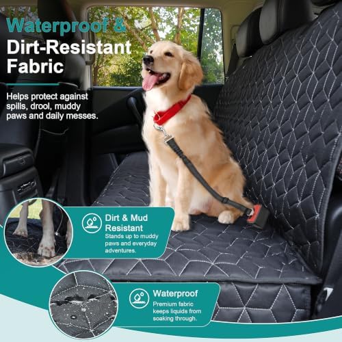 Meginc Dog Car Seat Covers for Back Seat, Bench Seat Covers for Trucks - Image 4
