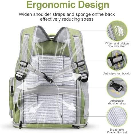 Cawypety Expandable Cat Backpack Large Space Cat Bubble Backpack Carrier - Image 6