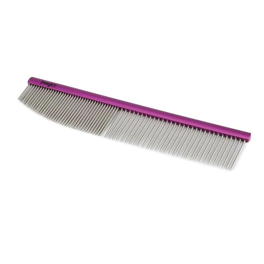 Dog and Cat Grooming Combs Contour Custom Coat Fur Finishing Shape Fluff Style and Primp (7.5 inch Angled End Comb)