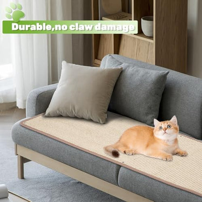 Uranshin Natural Sisal Cat Wall Climbing Carpet, Wall Scratcher Mat Pad - Image 3