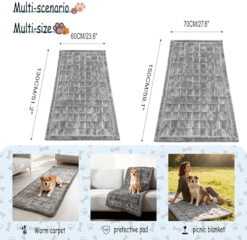 XINYI Dog Car Seat Cover for Back Seat, Dog Bed for Car, Non-Slip Sofa and Travel Pet Mat, Soft and Comfortable, Easy to Clean (Gray, 23.6" x 51.2") - Image 5