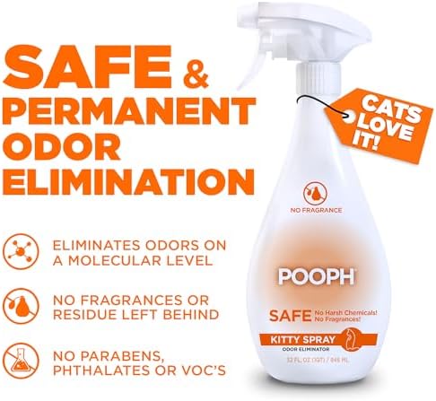 POOPH Kitty Odor Eliminator Spray for Cats, 32 oz - Pack of 2 - Image 2