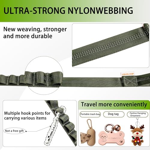 FOVRLZSE Reflective Bungee Dog Leash for Small Medium Large Dogs - Image 3